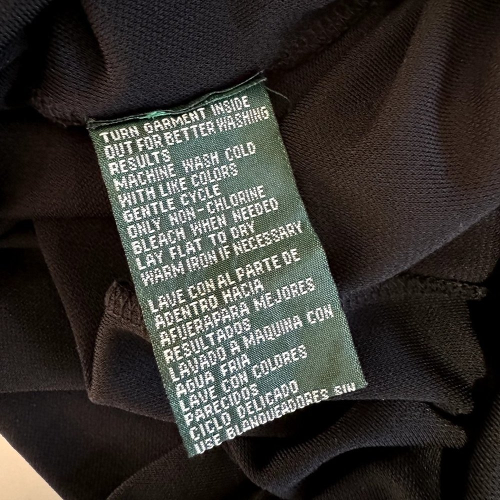 Lauren Ralph Lauren Black Midi Dress Size Large L Halter Gem Evening Formal - Picture 12 of 13